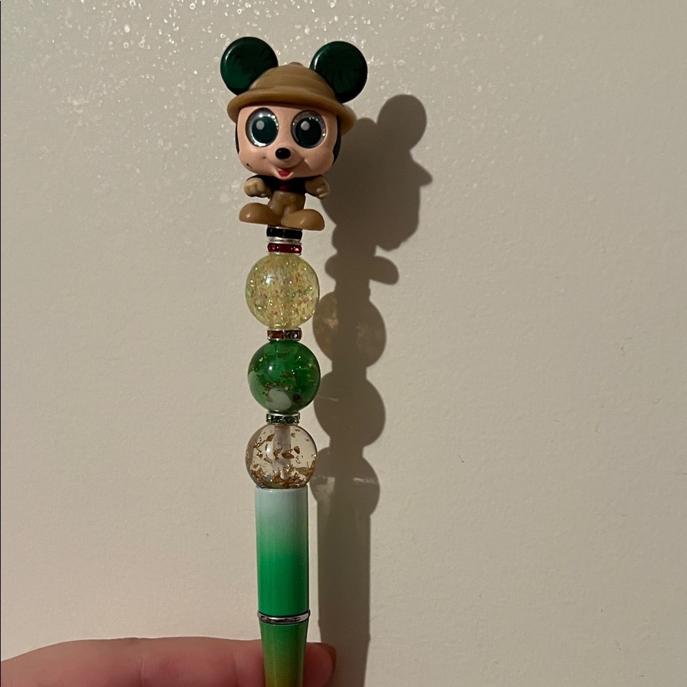 Green and Brown Safari Mickey pen